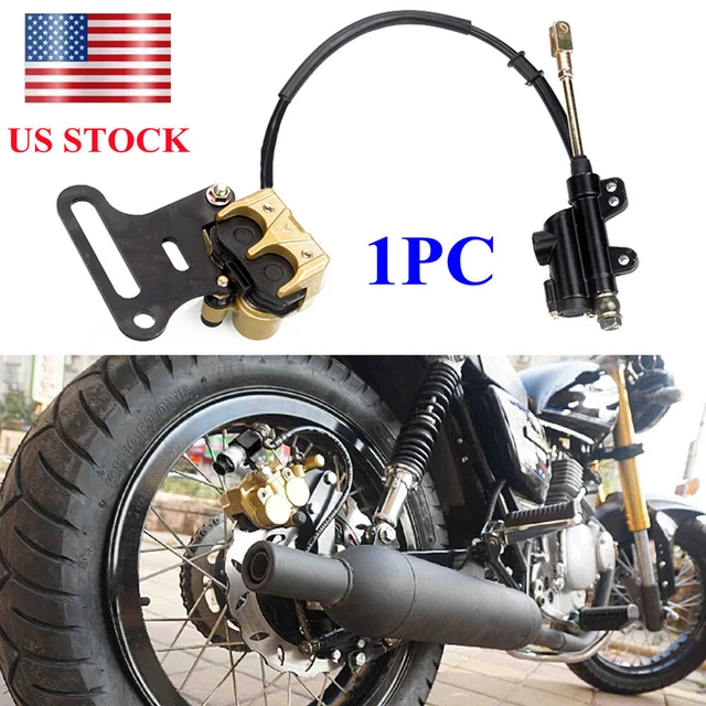 Motorcycle Hydraulic Rear Disc Brake Caliper w/Master Cylinder Brake System 1PC