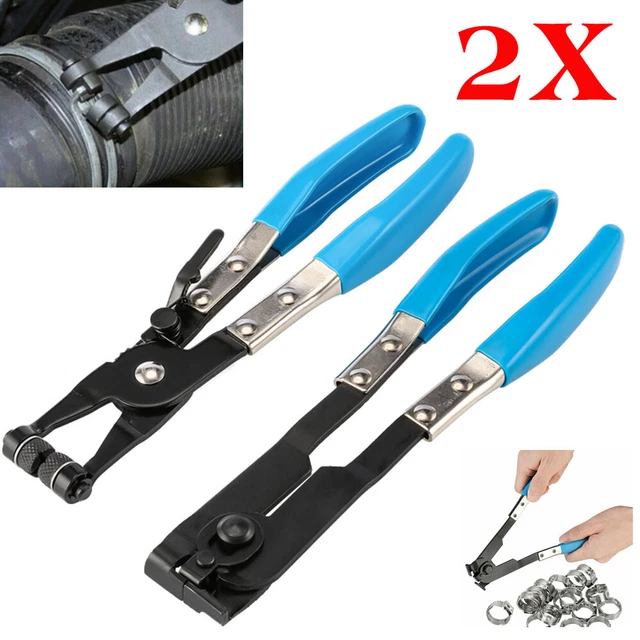 2x pinze per morsetti per tubi flessibili pinza per fascetta per tubi veicolo strumento polsini pinza