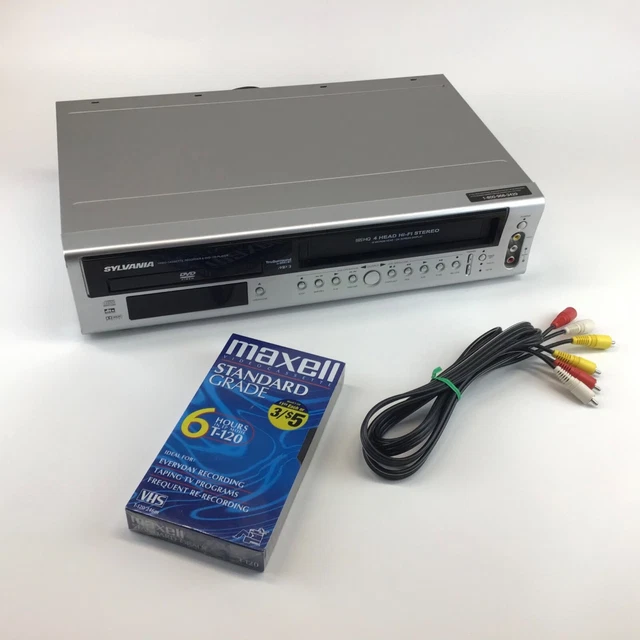 SYLVANIA DVC850C DVD VCR VHS Player Tape Recorder Combo Tested Working