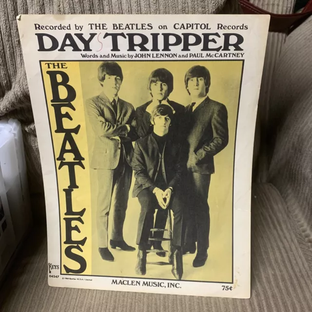 Vintage Maclen music Inc- The Beatles, Day Tripper Sheet Music 1964