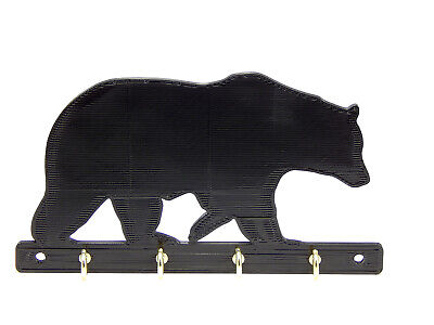 Bear Key Rack Holder Hanger Hunter Decor Entryway Organization Wall Hooks