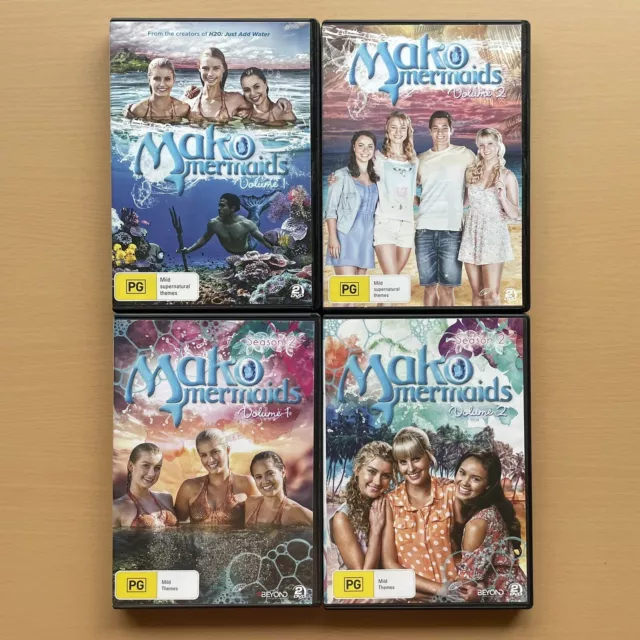 Dvd Mako Mermaids 1ª A 4ª Temp 68 Episódios - 6 Dvd