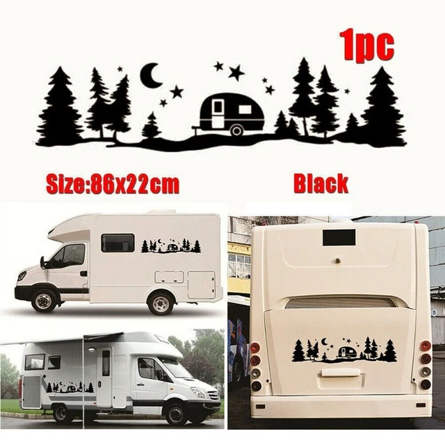 Adesivo set loghi BlueCamp per camper caravan roulotte e barche