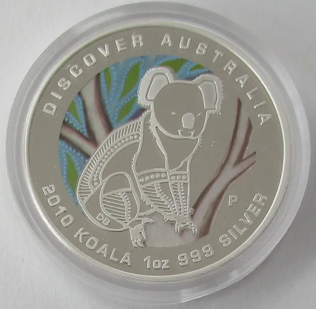 Australien 1 Dollar 2010 Discover Australia Koala 1 Oz Silber