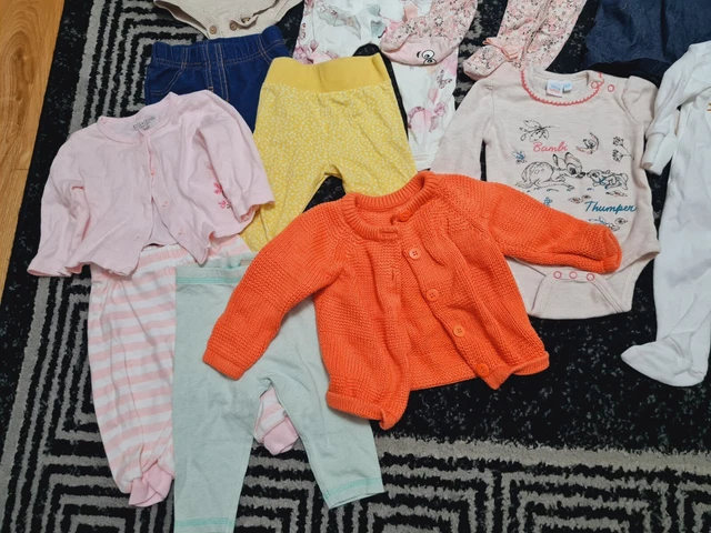 #A89💜 Huge Bundle Of Baby Girl Clothes 0-3-6months NEXT GEORGE TED.B ELLE FRED& 6