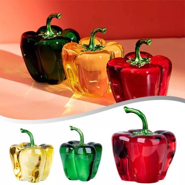 Crystal Jewelry Ornaments Beautiful Green Pepper Design for Home Furniture