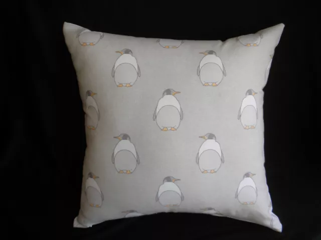 Gray White Penguin Child Nursery Cushion Cover 45cm Baby Shower Gift Au Made