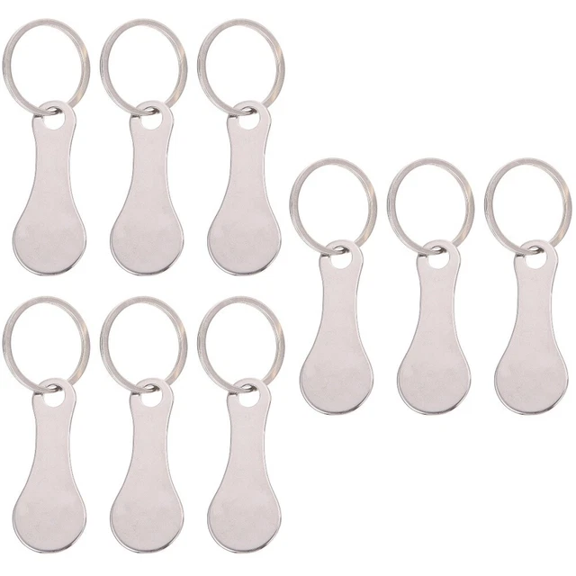 9 pz portachiavi chiave acciaio inox portachiavi
