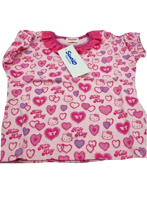 Sanrio Hello Kitty Toddlers tshirt with ruffle to fit 2 to 3 year old 95cm NWT