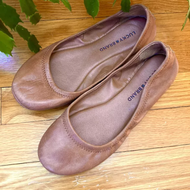 LUCKY BRAND Emmie Flats brown leather - US Women's Size 7M