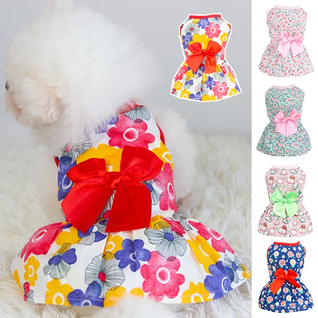Cane Gatto Abito Cucciolo Gonna Principessa Abbigliamento Pet Fiocco Design ⚝