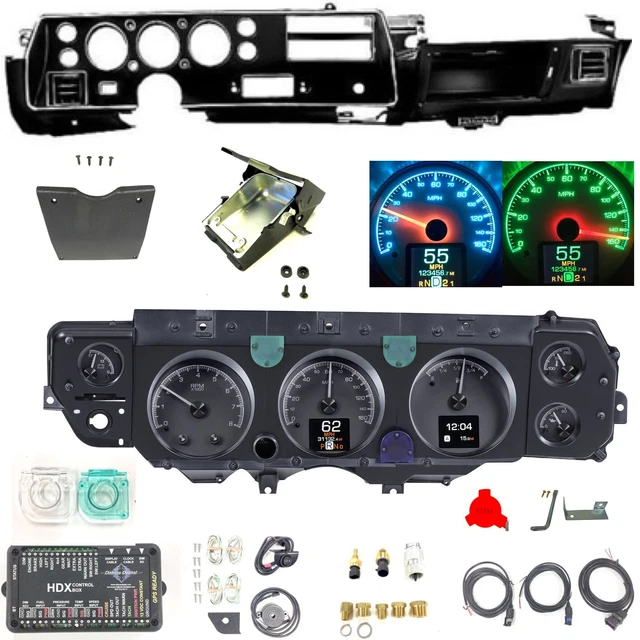 19701972 CHEVELLE SS Dash Conversion Dakota Digital HDX70CCVL LS3