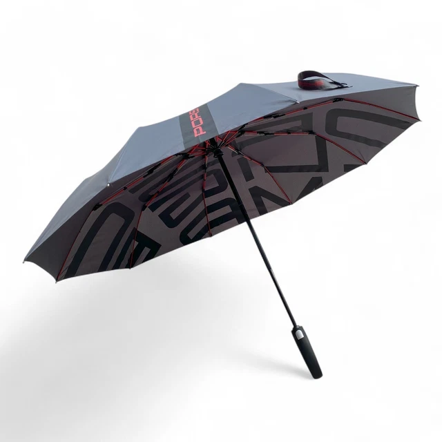 Parapluie Pliant Pierre Cardin Homme – Ouverture/Fermeture Automatique – Poignée Bois – Toile Noire Imperméable – Compact & Robuste 30 Cm