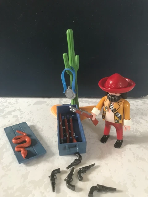 Lot Playmobil Vintage Western N°3748 De 1988 - Bandits, Vautours, Panneaux (set #3)