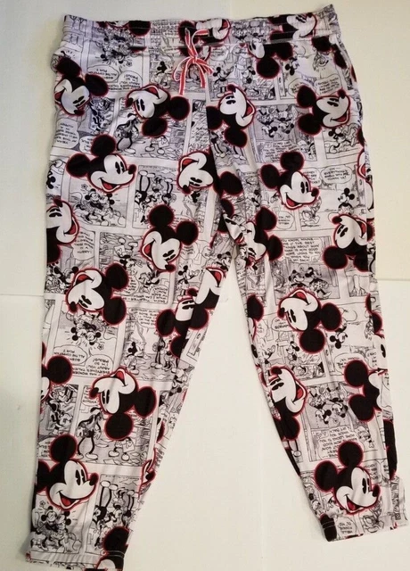 Disney Mickey Mouse Pajama Bottoms, Pants, Sz 2X, Mickey Mouse Cartoons Comics