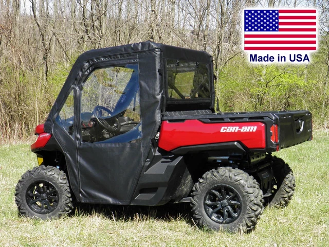 DOORS & REAR WINDOW for Can Am Defender - Soft Material - Vinyl Windows ...