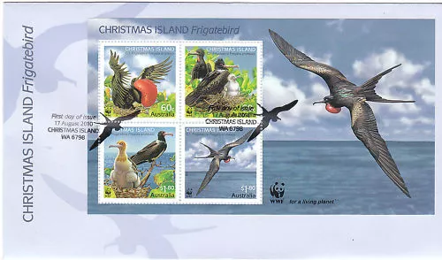 2010 Christmas Island Frigatebird (Mini Sheet) FDC