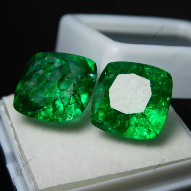 18 Ct Natural Untreated Green Colombian Emerald Certified Loose Gemstone 2