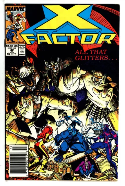 X-Factor Vol 1 #42 Newsstand Marvel (1989)