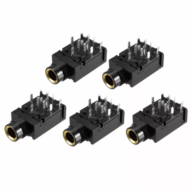 PCB Support 6.35mm 9 Broche Prise Casque Stereo Jack Audio Vidéo Connecteur 5Pcs