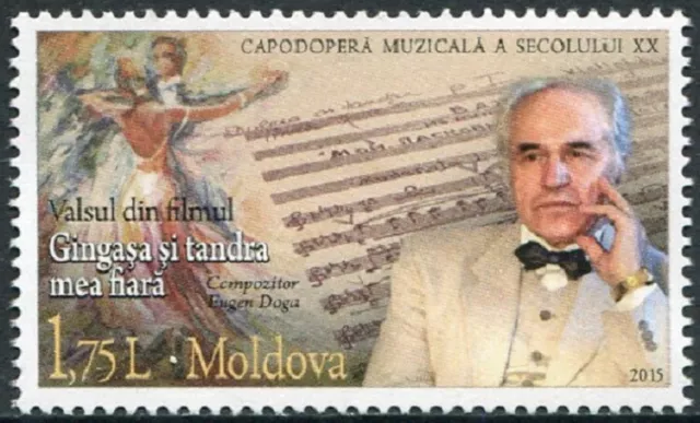 Moldavia 2015 **  Correo Yvert nº  782 Personajes.  Eugen Doga compositor