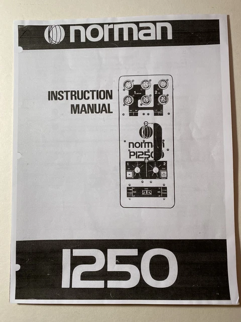 Unidad de Flash Portátil Norman 1250 Manual de Instrucciones De Colección 5 Páginas Xerox COPIA