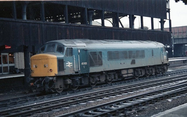 ORIGINAL 35MM COLOUR negative of 45103 BR class 45 Peak diesel loco £2. ...