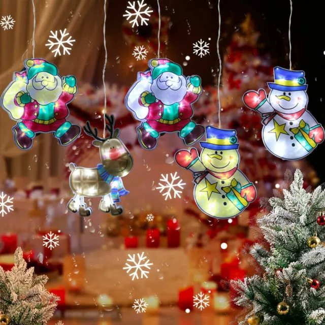 LED Fenster Beleuchtung Weihnachtsdeko Silhouette Figur 8 LED Leuchtbild Lichter