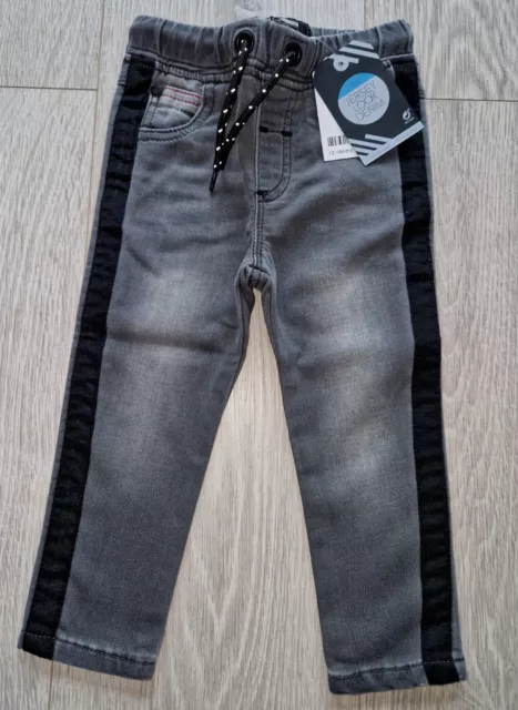 Baby Boy NEXT Grey Jeans Jersey Look Denim Age 12-18 Months BNWT