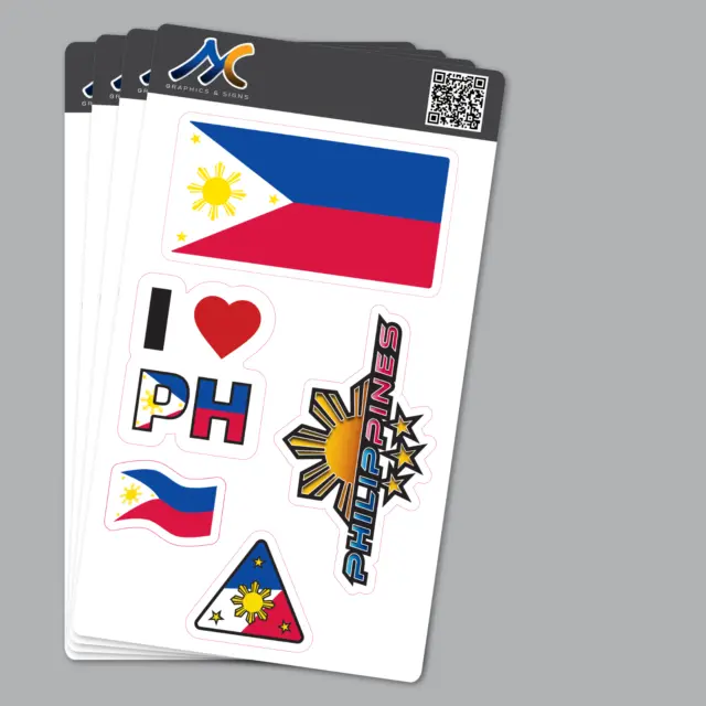 Philippines Flag Vinyl Sticker Sheet Filipino Pinoy Sticker Independence Day