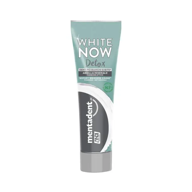 Mentadent Dentifricio Sbiancante White Now Detox, 75ml