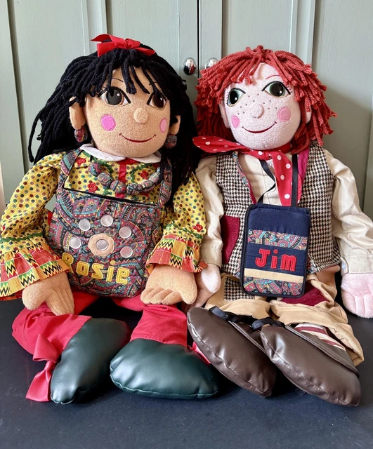 ROSIE & JIM Large Ragdoll Vintage TV Character Dolls 1999 Ragdoll ...