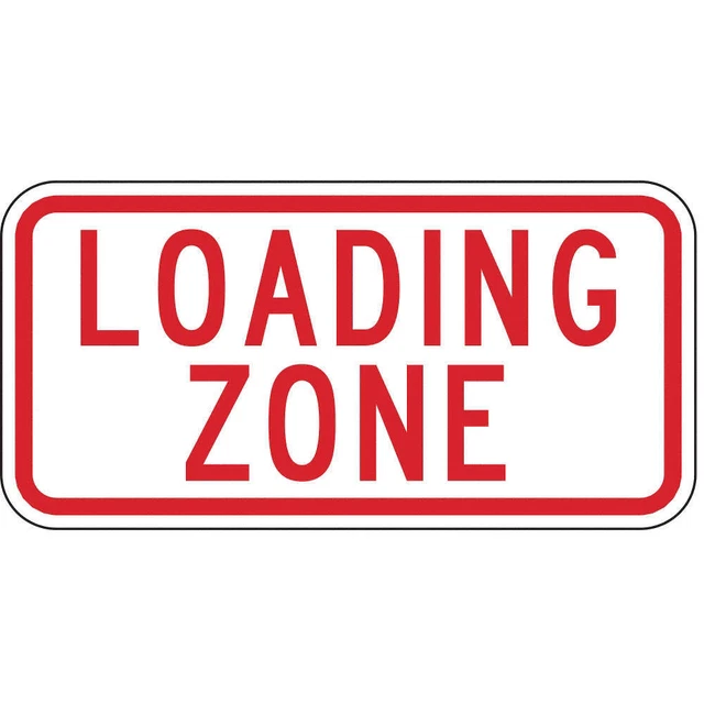 LYLE NPP-002-12HA Loading Zone Parking Sign,6" x 12"