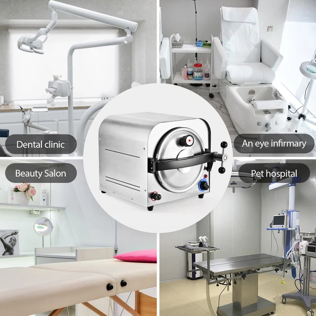 14L Dental Autoclave Steam Sterilizer Medical Sterilization Lab Equipment AC110V