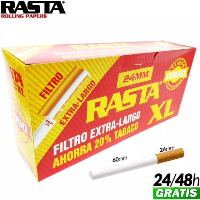 Tubes Vides Avec Filtre XL 24mm Rasta 1000 72000 Cigarette Recharge Cigarettes