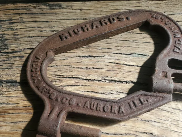 Vintage Antique Rusty Richards Wilcox Door Trolly Barn Door Roller Part 1881 2