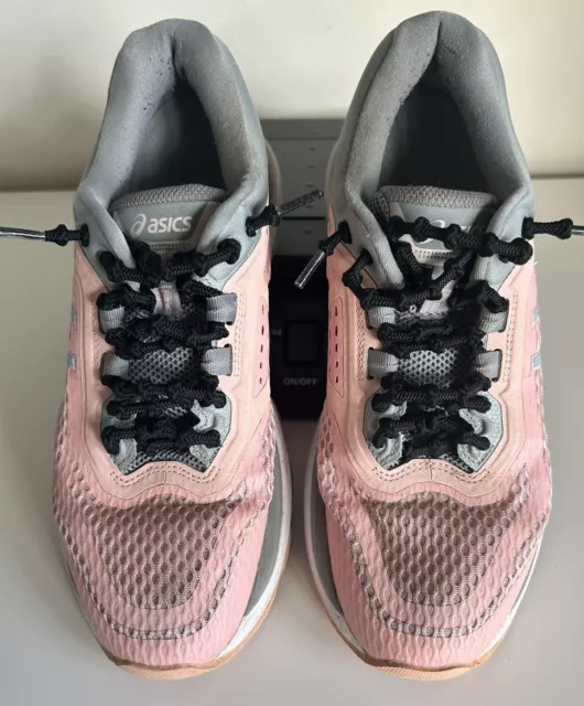 ASICS GT-2000 6 Rose Pink Grey Women's Trainers Size UK 6 Xtenex Elastic Laces