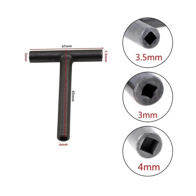 Llave T-Spanner 3/3.5/4 mm accesorios ajuste de espacio tensor hexagonal