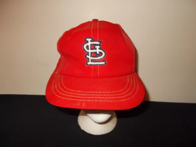 VTG-1980s St.Louis Cardinals Ufficiale MLB Stadio Rete Snapback Cappello sku28