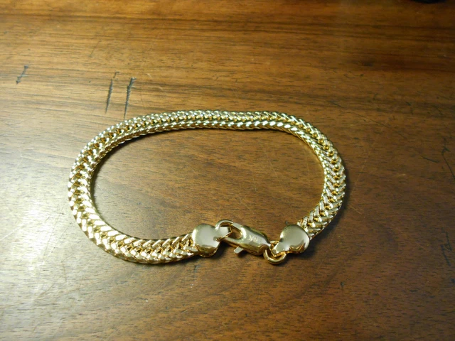 BRACELET GOURMETTE FEMME Or 18 carats plaqué Neuf EUR 45,00