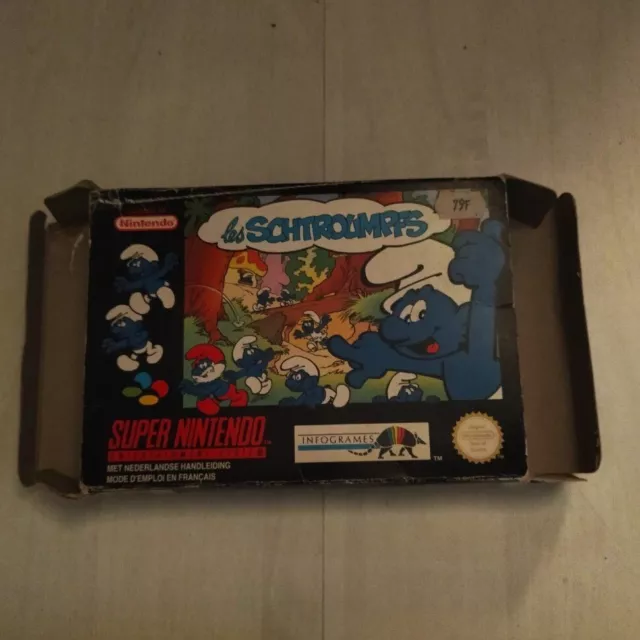 Les Schtroumpfs Complet Super Nintendo Snes Francais Fah
