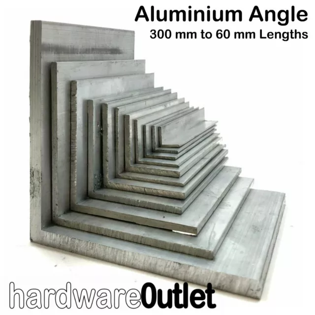 ALUMINIUM Extruded ANGLE Corner Band saw Cut & Bespoke sizes made to order UK