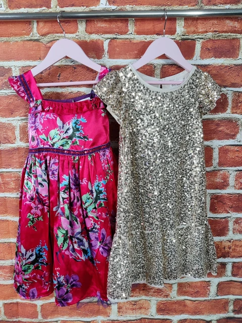 Girls Bundle Age 5-6 Years M&S Autograph Party Dress Summer Sequin Floral 116Cm