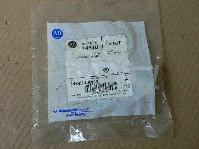 Allen Bradley 1494U-La100, Series A, Aluminum Lug Connectors, New