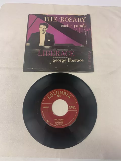 Liberace The Rosary / Easter Parade Record 7” 45 RPM 48007 Columbia 1954