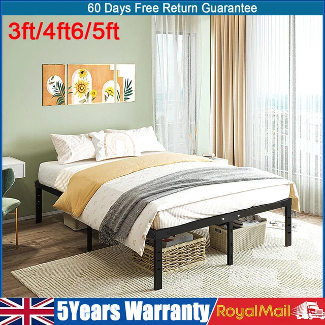 METAL BED FRAME Single/Double/King Size Bed Platform 3ft 4ft6 5ft Bed