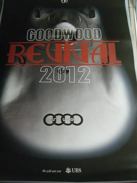 GOODWOOD REVIVAL POSTER Auto Union Type C Streamliner Bernd Rosemeyer ...
