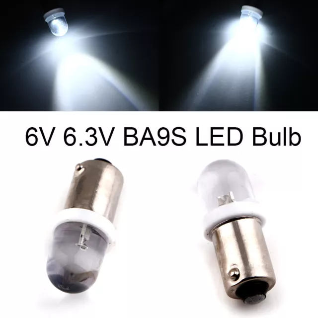 100Pcs 6V 6.3V DC White T11 T4W BA9S H6W 1895 1889 53X LED Pinball Light Bulbs