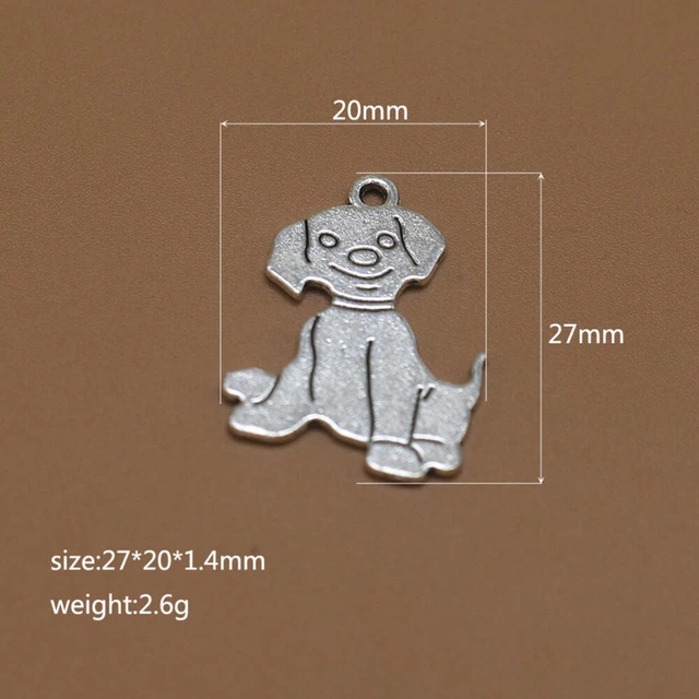 10 Pcs DIY Pendant Charms Alloy Antique Jewelry Pendants Dog Animal 3