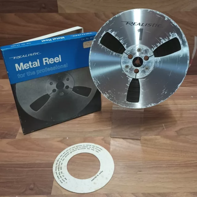 VINTAGE REALISTIC 7 Metal Take-Up Reel No. 44-280 w/ Box and insert  Prerecorded $39.00 - PicClick
